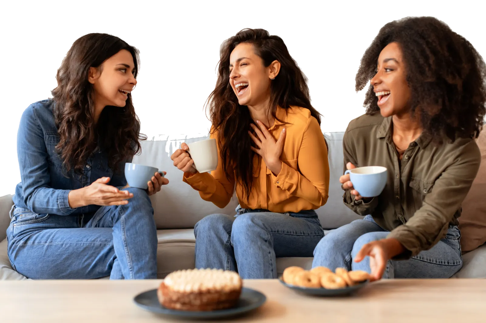 Consumers enjoying tea together
