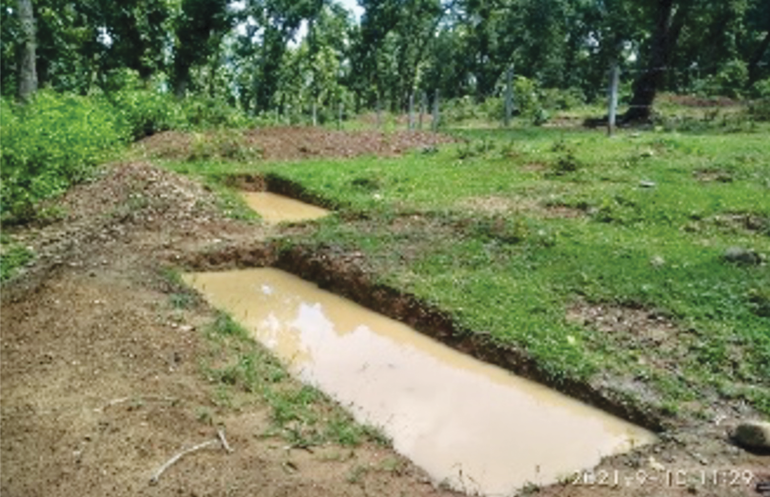 Water conservation trench in Okhamandal