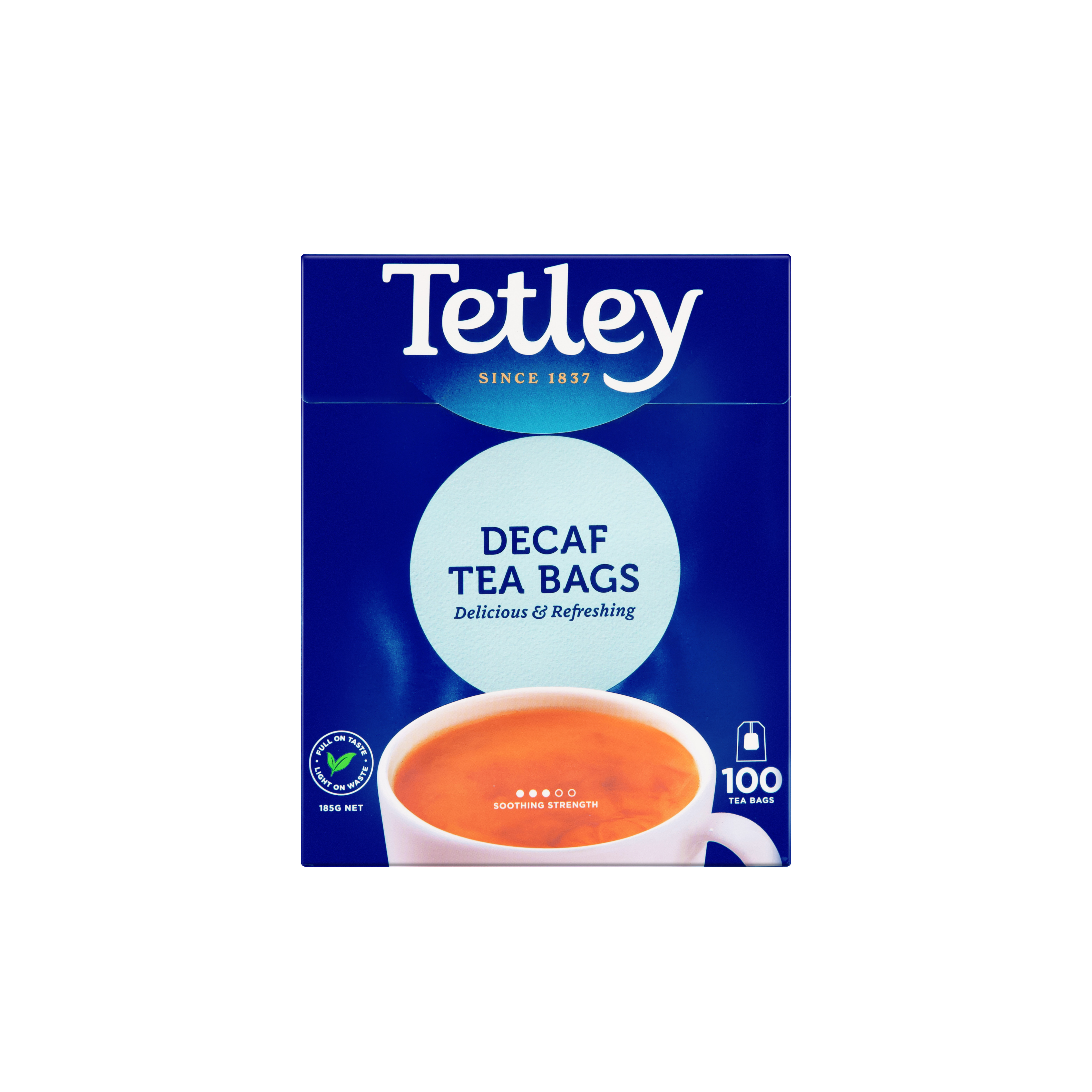 Tetley Decaf 100 front