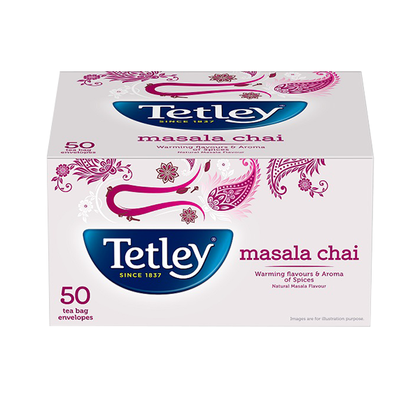 Tetley Masala Chai with Natural Flavour Black Tea 50 Tea Bags Free  Worldwide Shipping